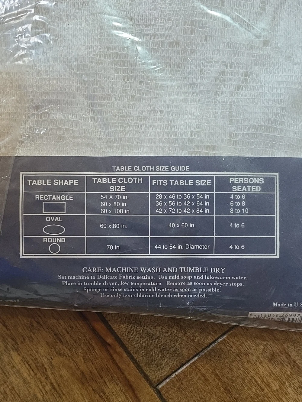 Scranton Lace NOS Festive Nottingham Lace Table Cover 54x70 Rectangle White
